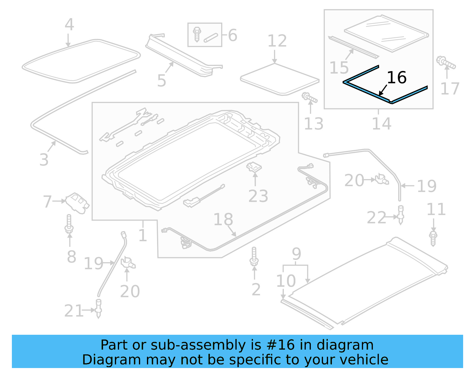 Rear Glass Rear Seal 5G9-877-297 - View 14