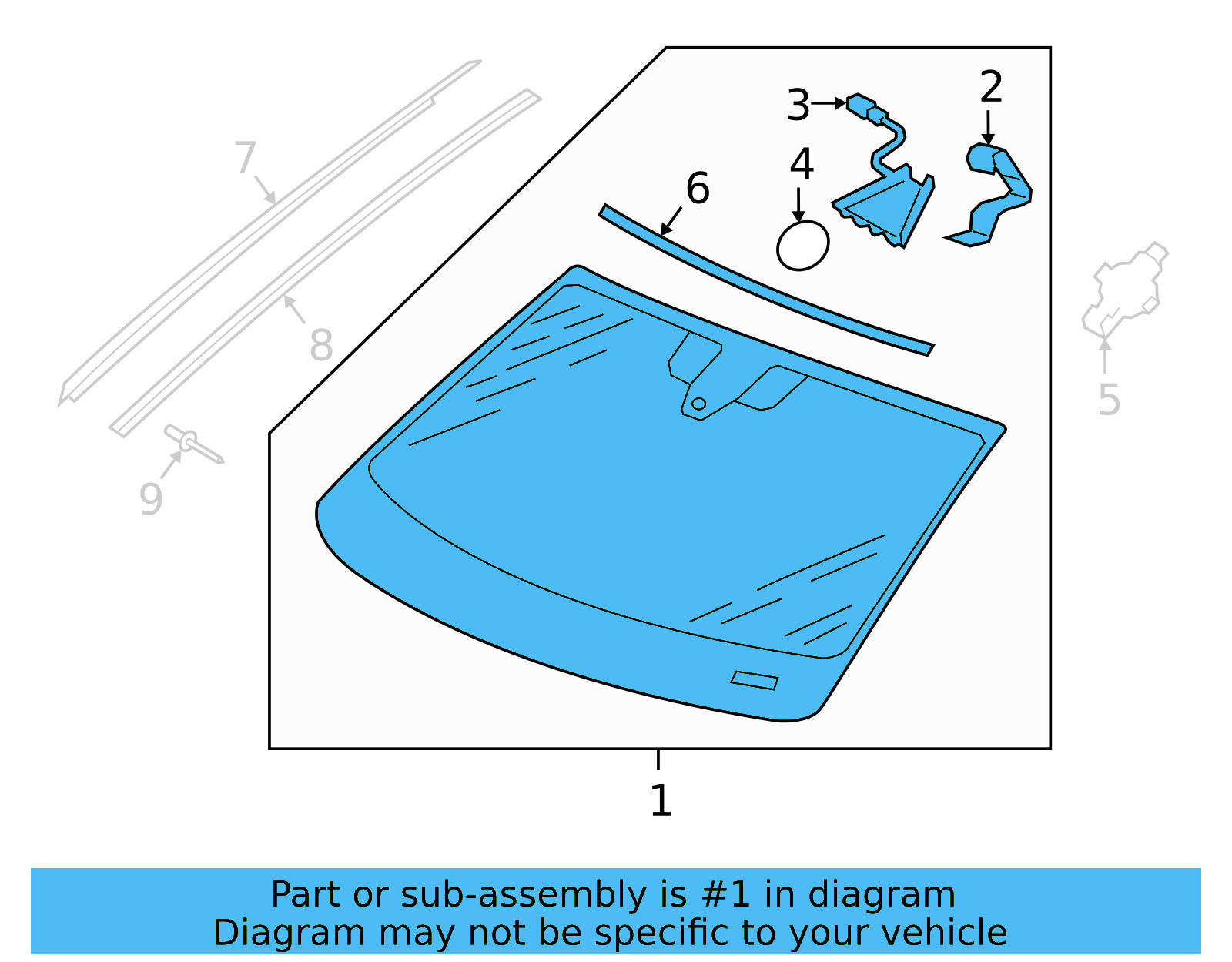 Windshield 3G8-845-011-K-NVB - View 3