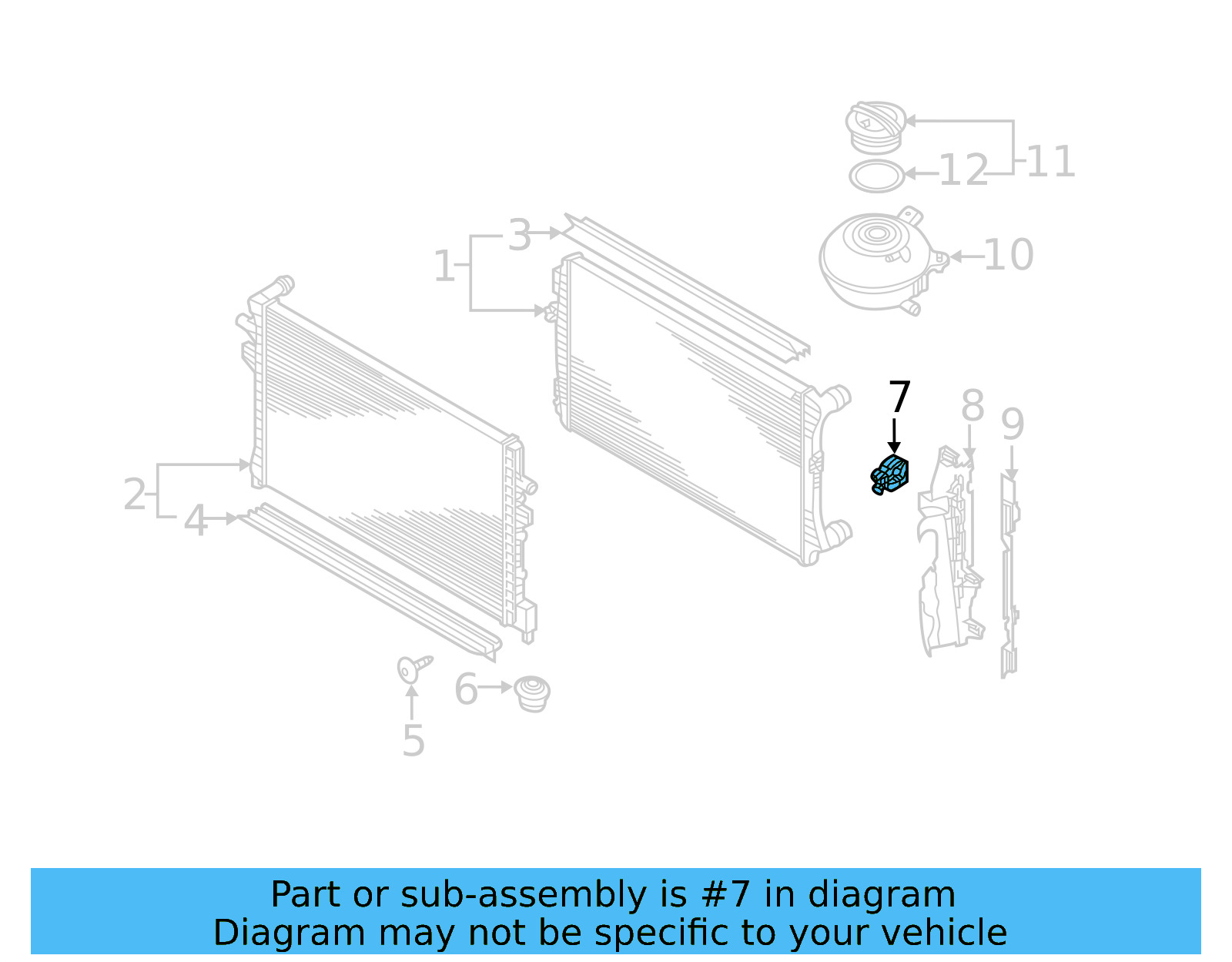Radiator Bracket 5Q0-121-367-F - View 5