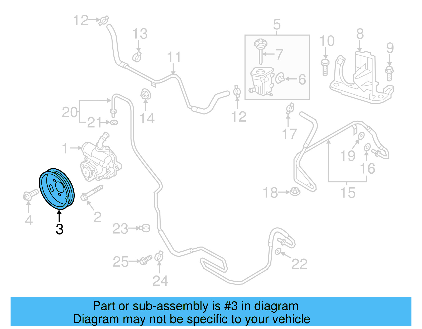 Pump Pulley 07K-145-255 - View 4