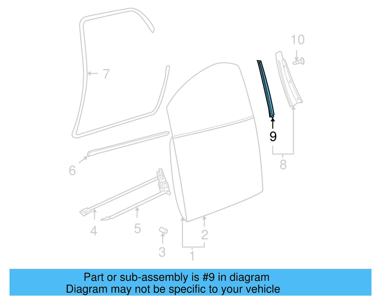Applique Gasket 1C0-837-521-A - View 4