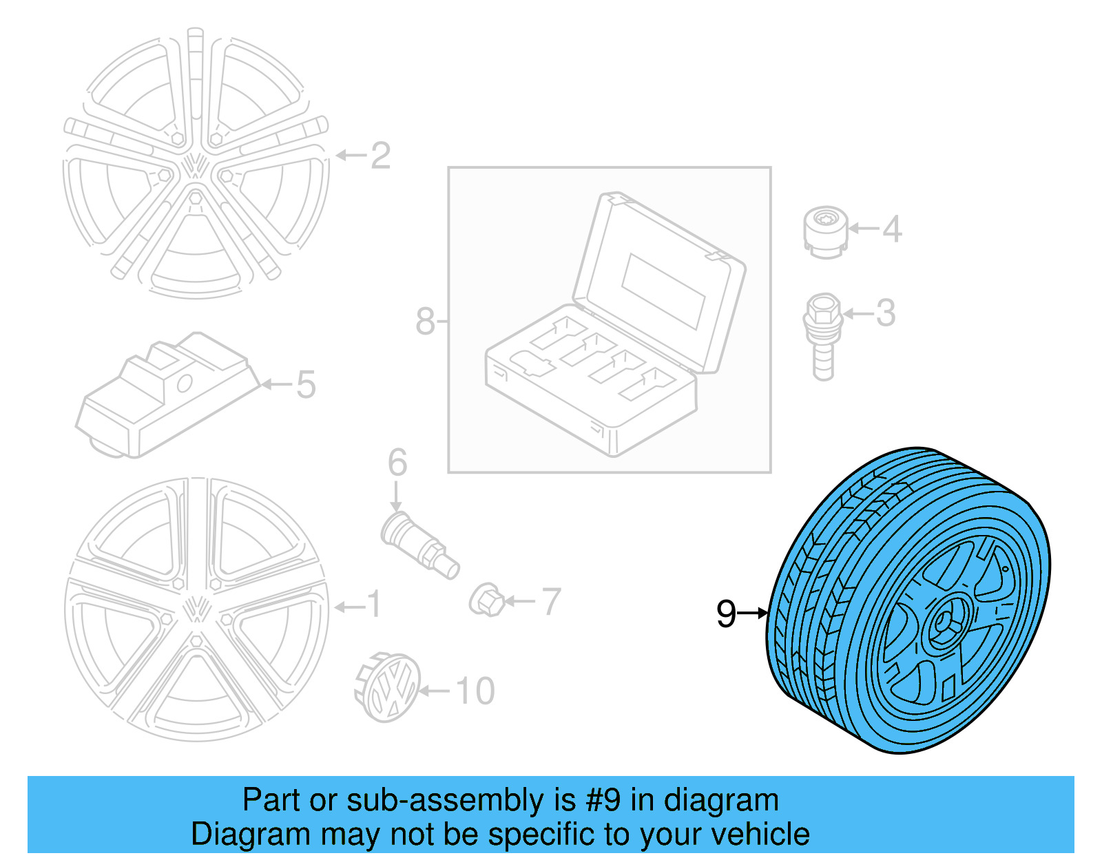 Compact Spare 7P0-601-011-E - View 10