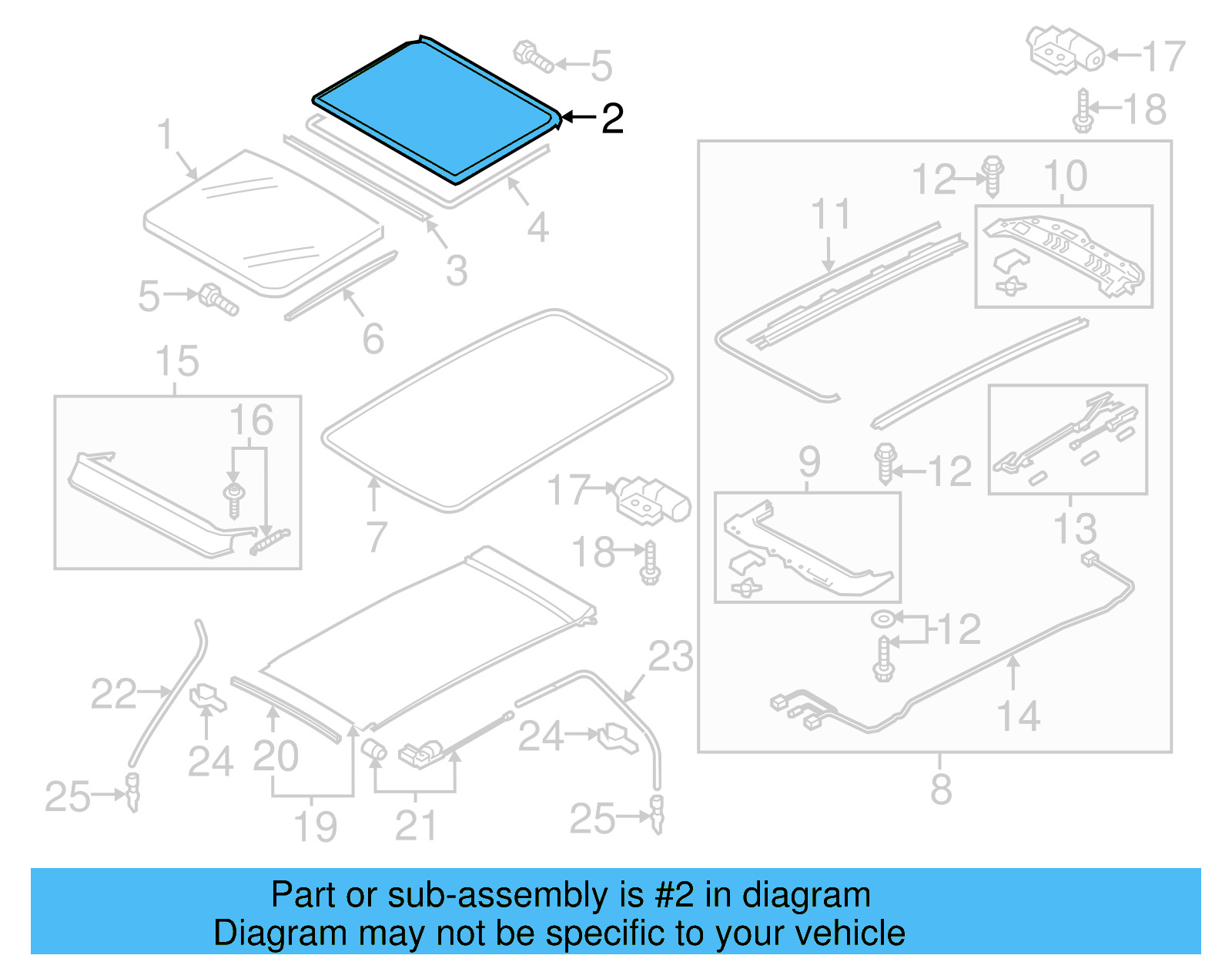 Sunroof Glass 5G9-877-056-9B9