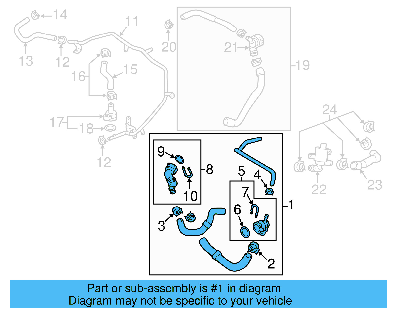 Upper Hose 5QN-122-101-AL - View 3