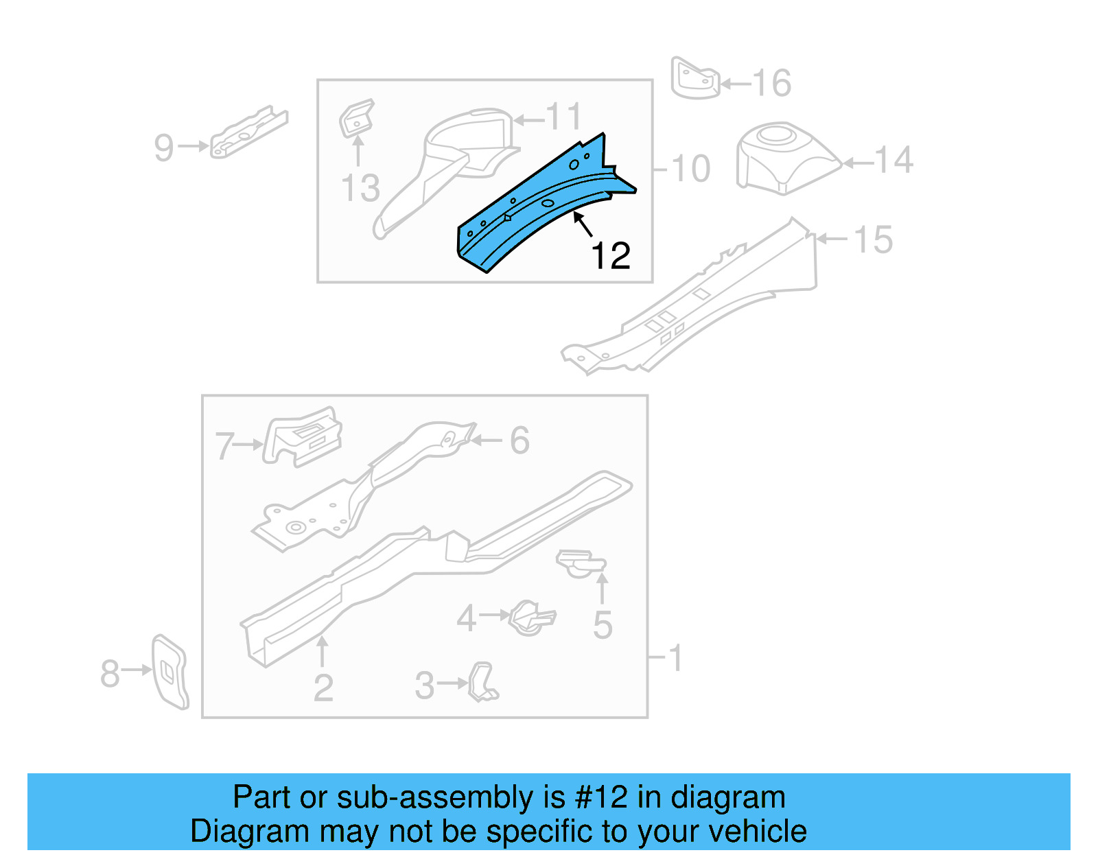 Fender Apron Extension 5C6-809-148 - View 2