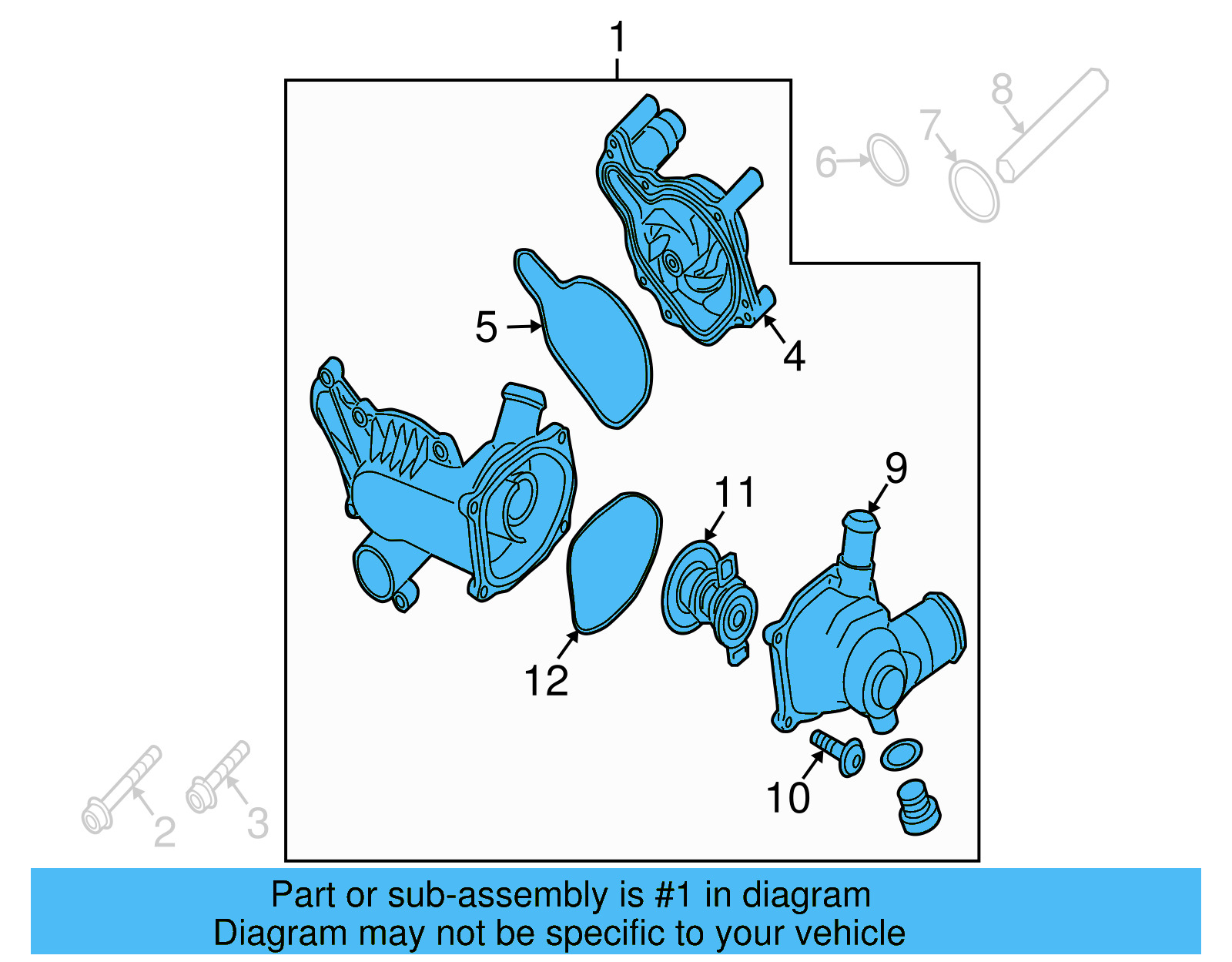 Water Pump Assembly 079-121-010-D - View 6