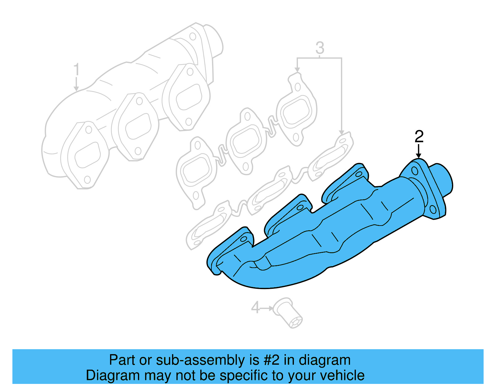 Exhaust Manifold 059-253-033-AC - View 6