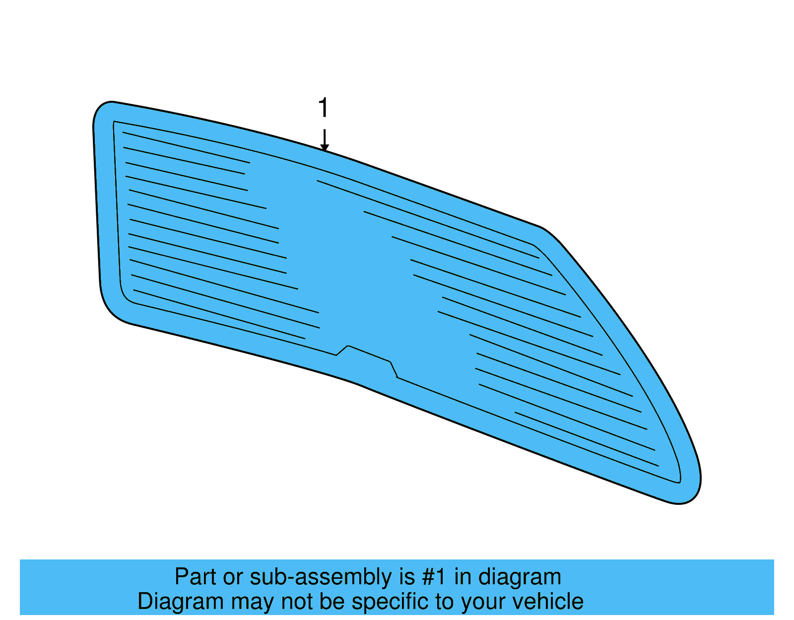 Back Glass 3AE-845-051-C-NVB - View 3