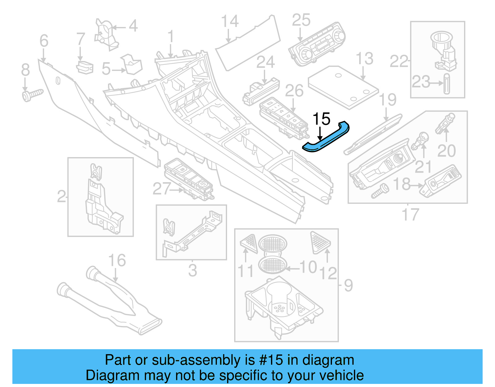 Rear Trim 3AA-863-324-A-PD4 - View 4