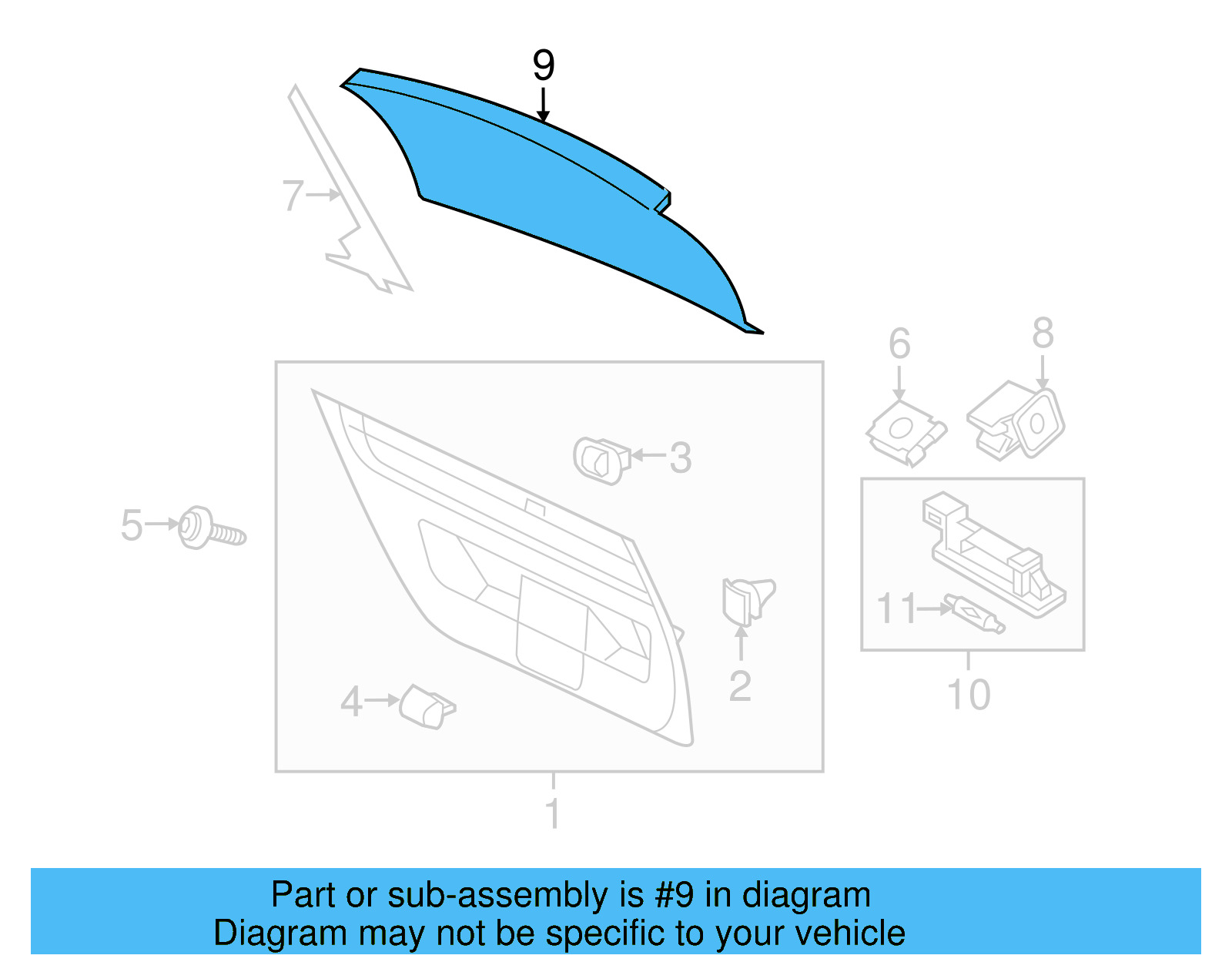 Upper Trim Panel 5C5-867-707-A-82V - View 6