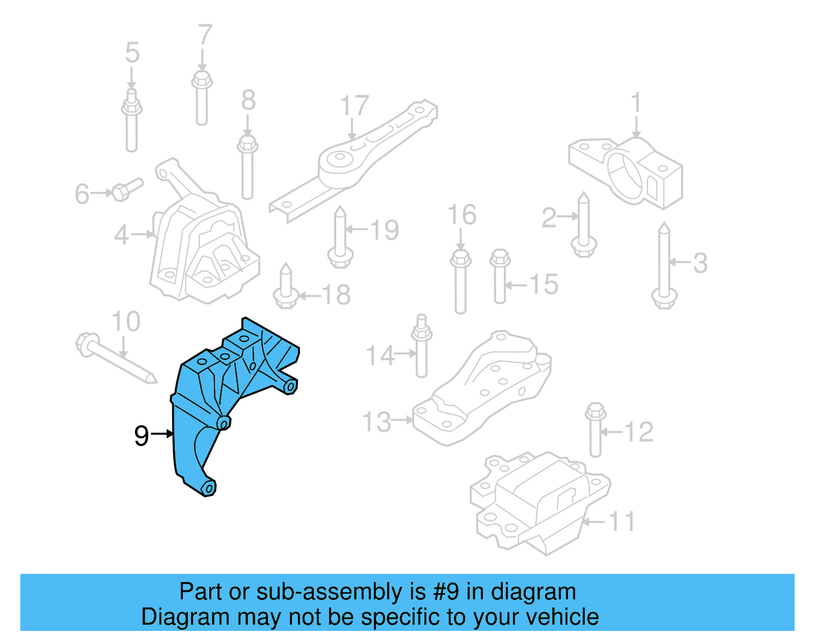 Support Bracket 06J-199-207-P - View 2