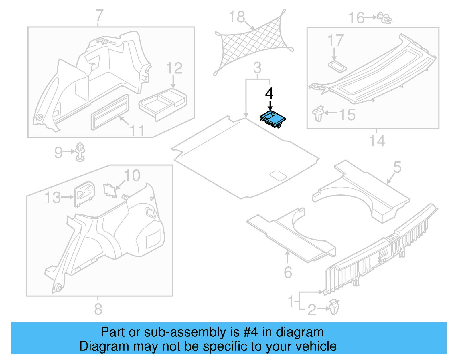 Trunk Lining Plate 4B5-863-627-B-01C - View 13