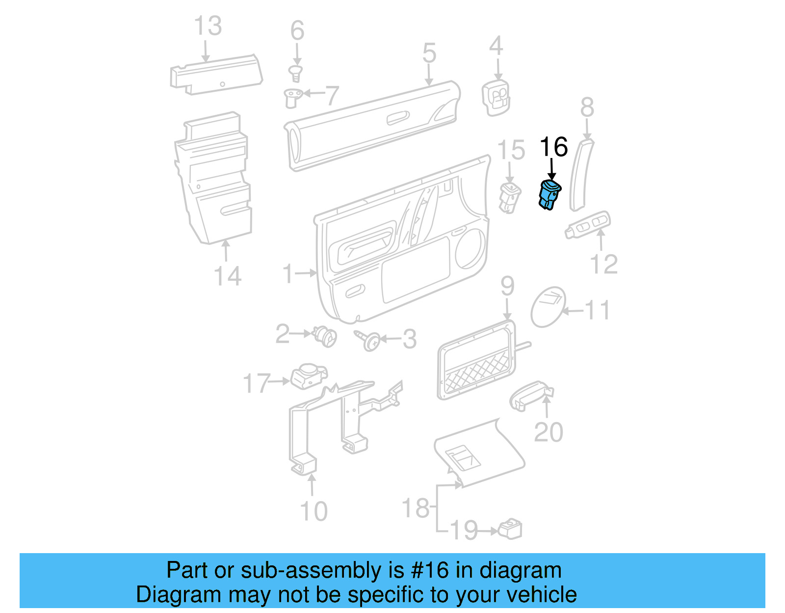 Lock Switch 1C0-962-125-A-01C - View 7