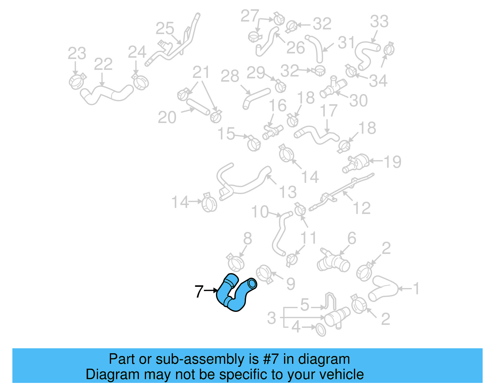 Connector Hose 3C0-121-049-H - View 9