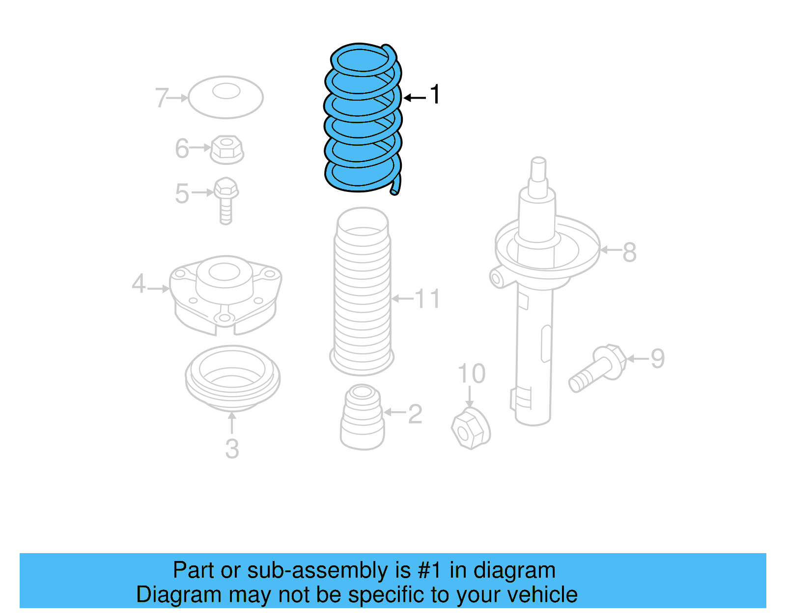 Coil Spring 3C0-411-105-C - View 15