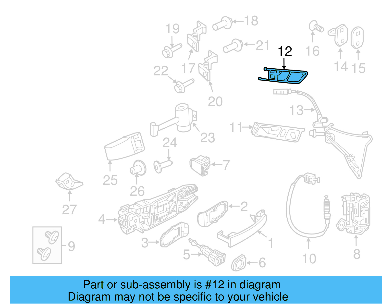 Handle, Inside Mount Plate 5C6-837-198-A - View 4