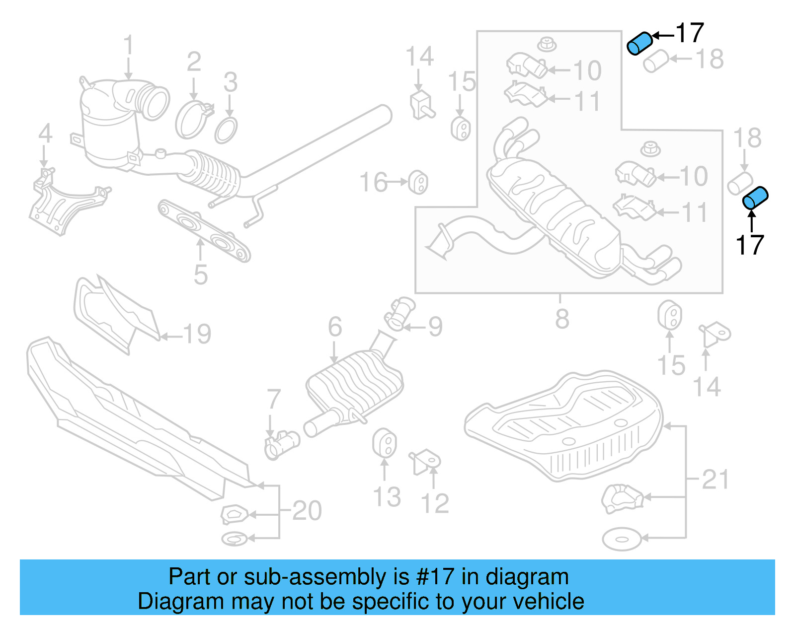 Tailpipe Extension 5G0-253-825-D - View 3