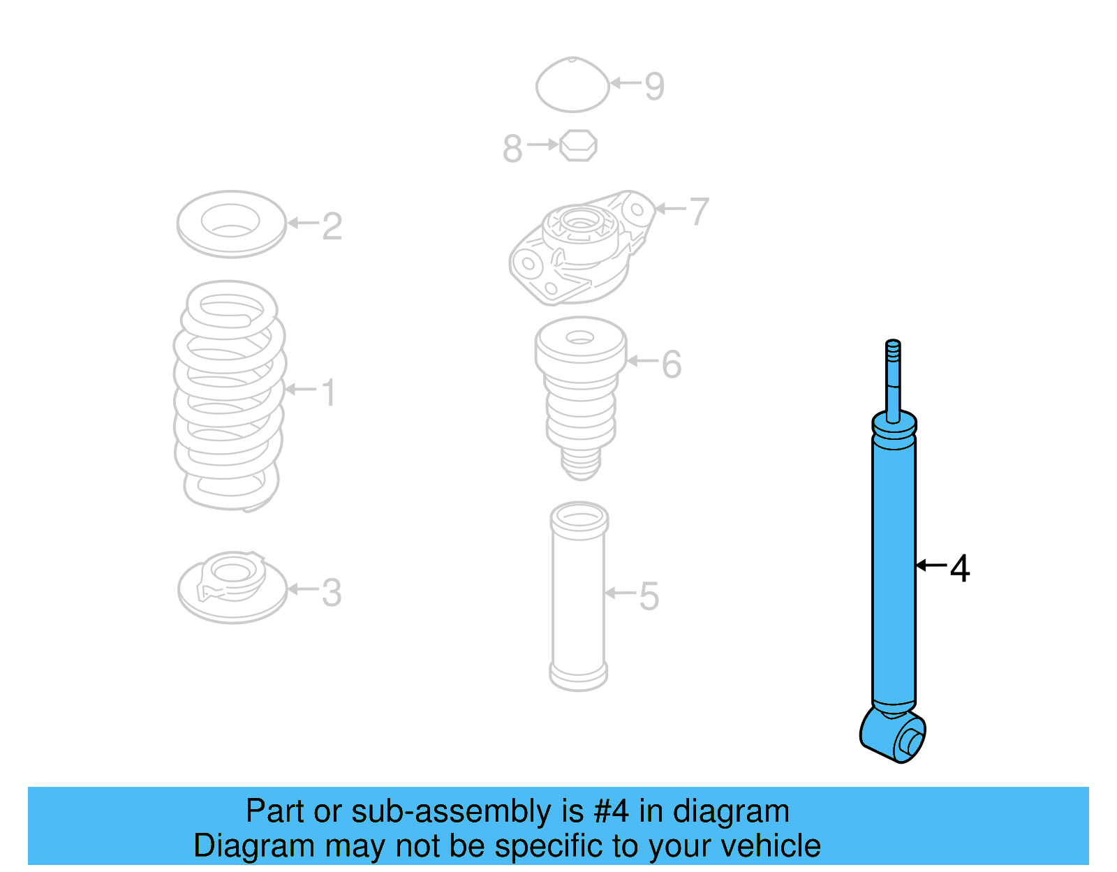 Suspension Shock Absorber 3C0-513-049-CJ - View 7