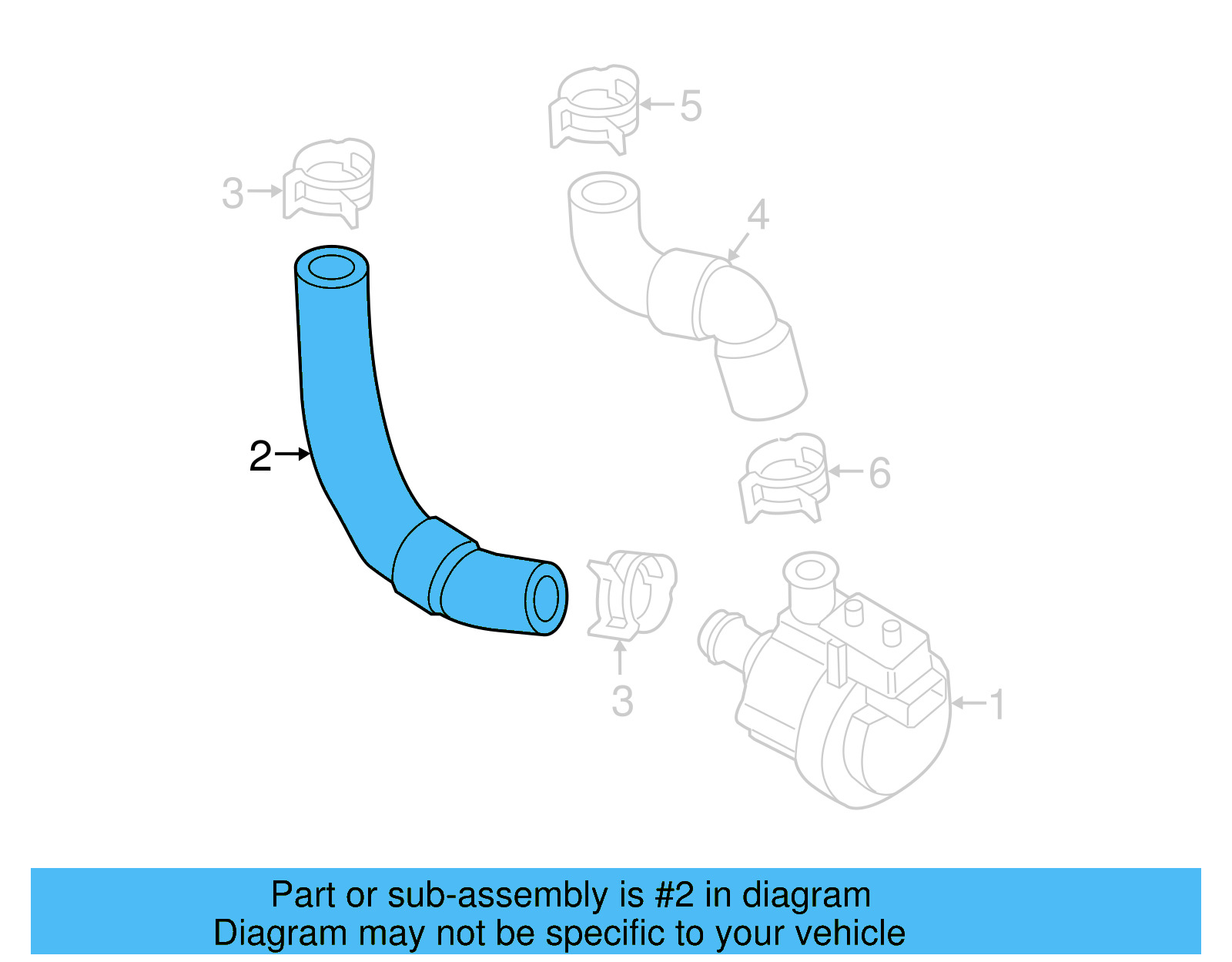 Engine Coolant Hose 5Q0-122-073-CM - View 7
