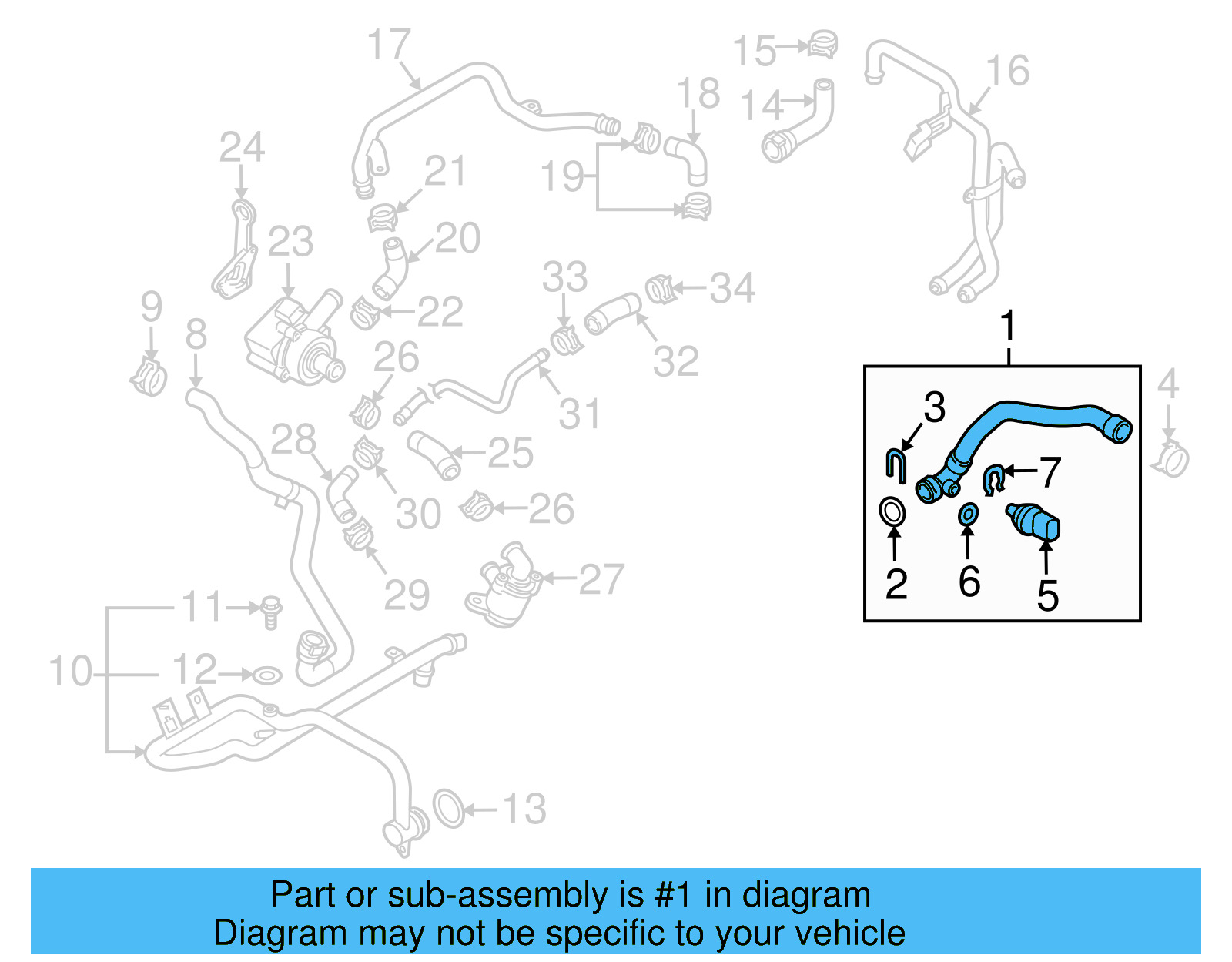 Lower Hose 7L6-122-051-AC - View 8