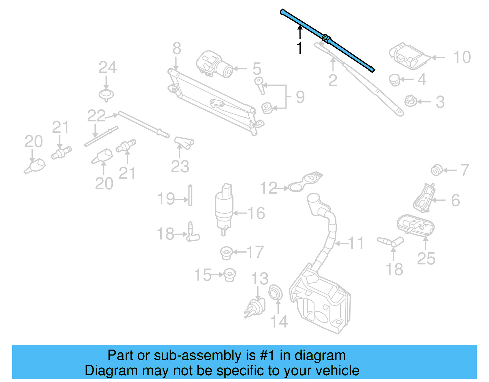 Wiper Blade 1Q1-998-002 - View 17