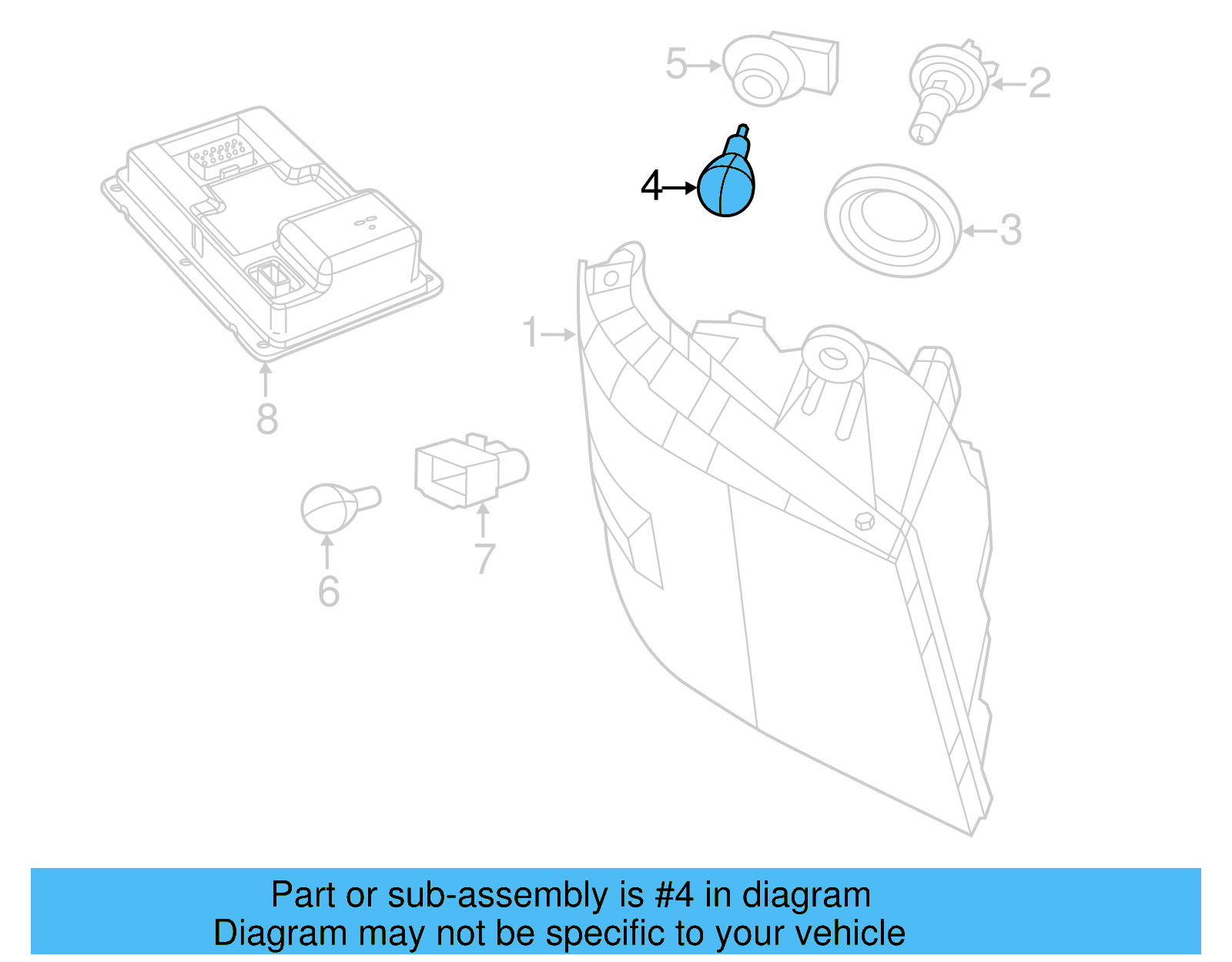 Signal Lamp Bulb 7B0-941-102 - View 3