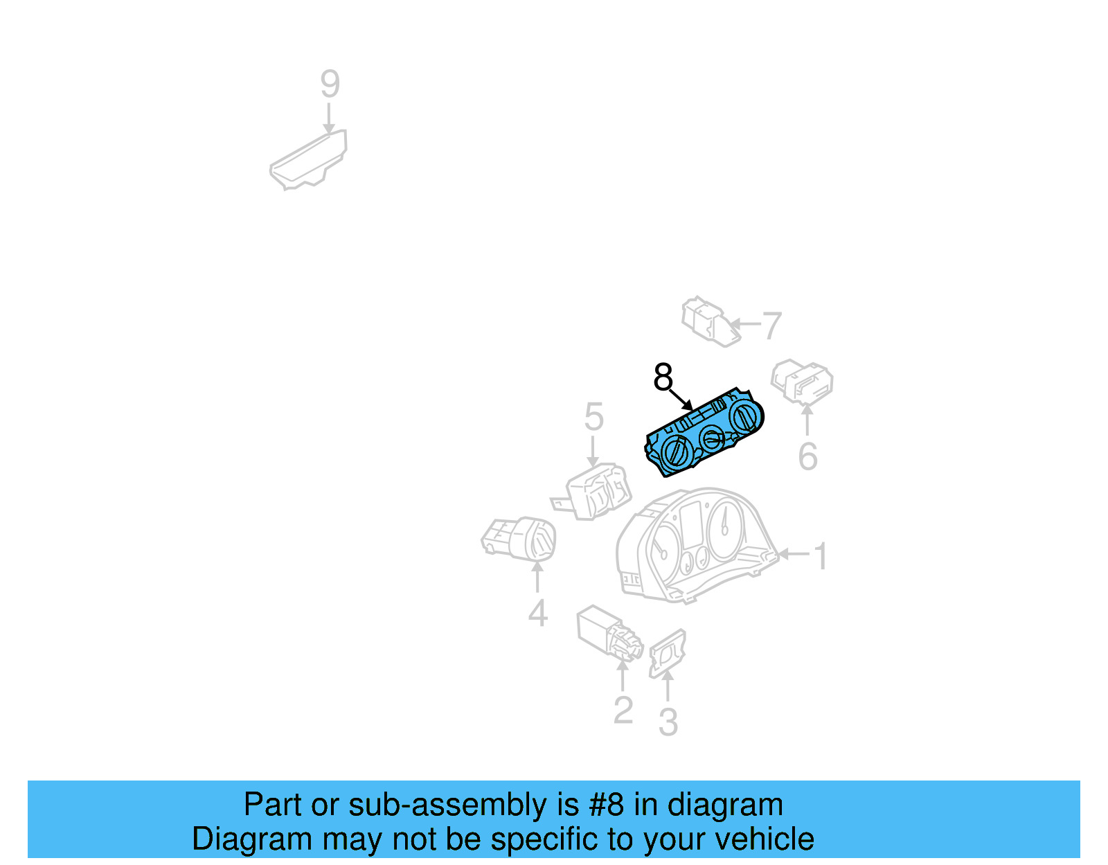 Heater Control 1K0-907-044-BM - View 9