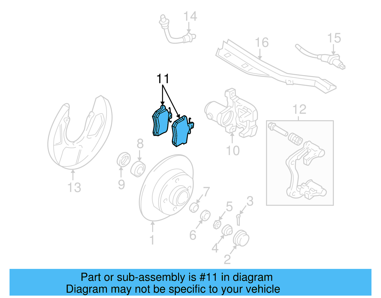 Brake Pads 1E0-698-451-G - View 3