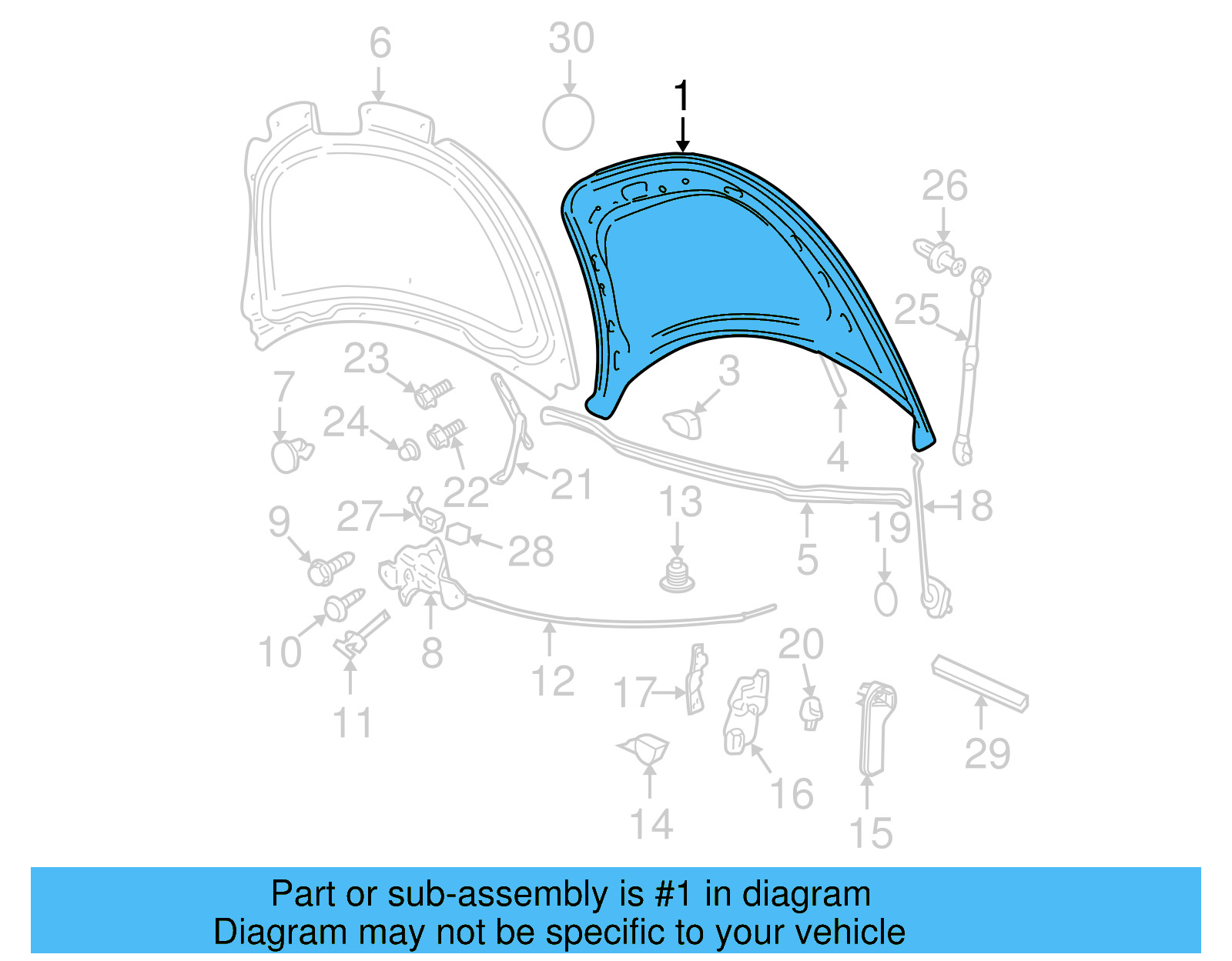 Hood 1C0-823-031-L - View 10