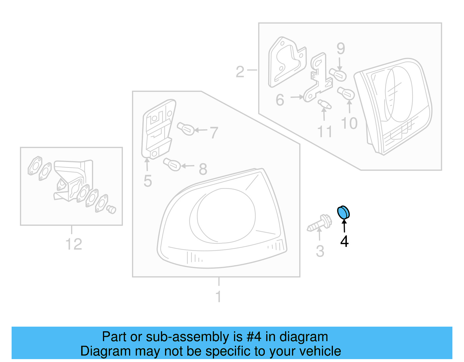 Tail Lamp Assembly Cap 7L6-945-285 - View 7