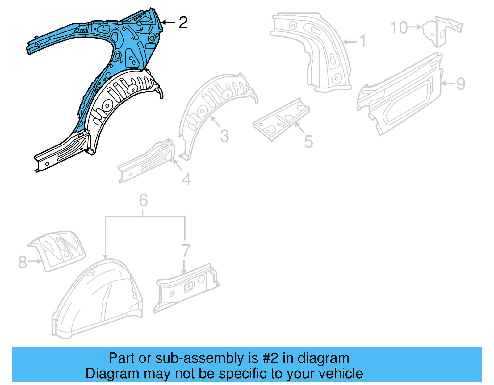 Inner Panel 5C6-809-404-F - View 2