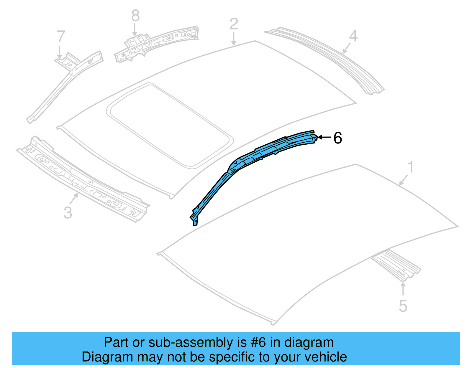 Roof Rail 561-809-437 - View 5