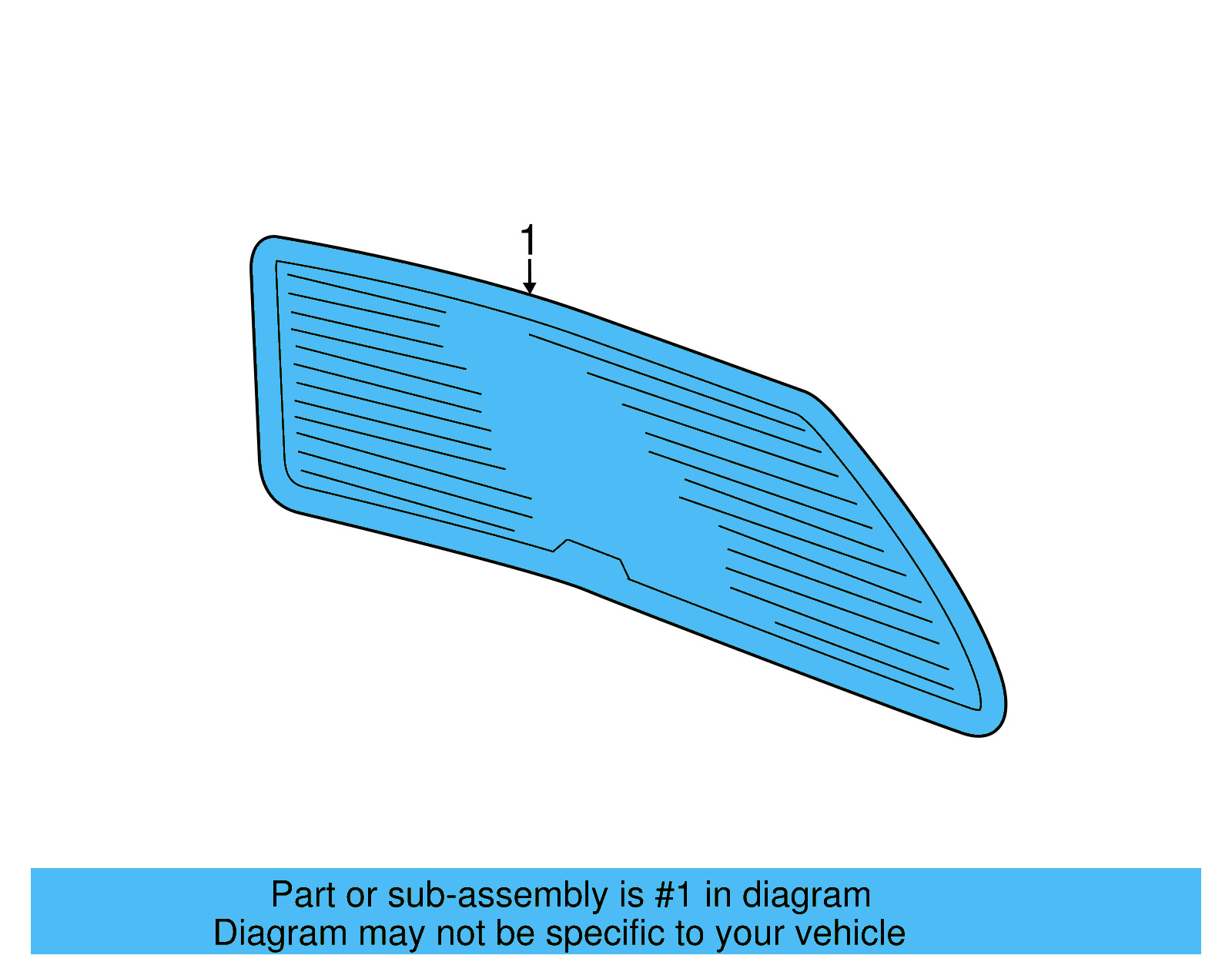 Back Glass 1K5-845-051-AR - View 5