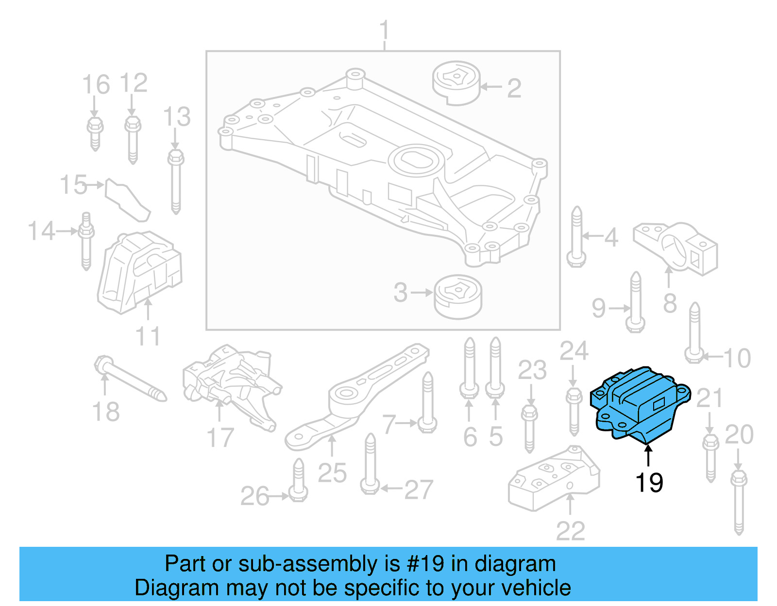 Trans Mount 1K0-199-555-CG - View 5