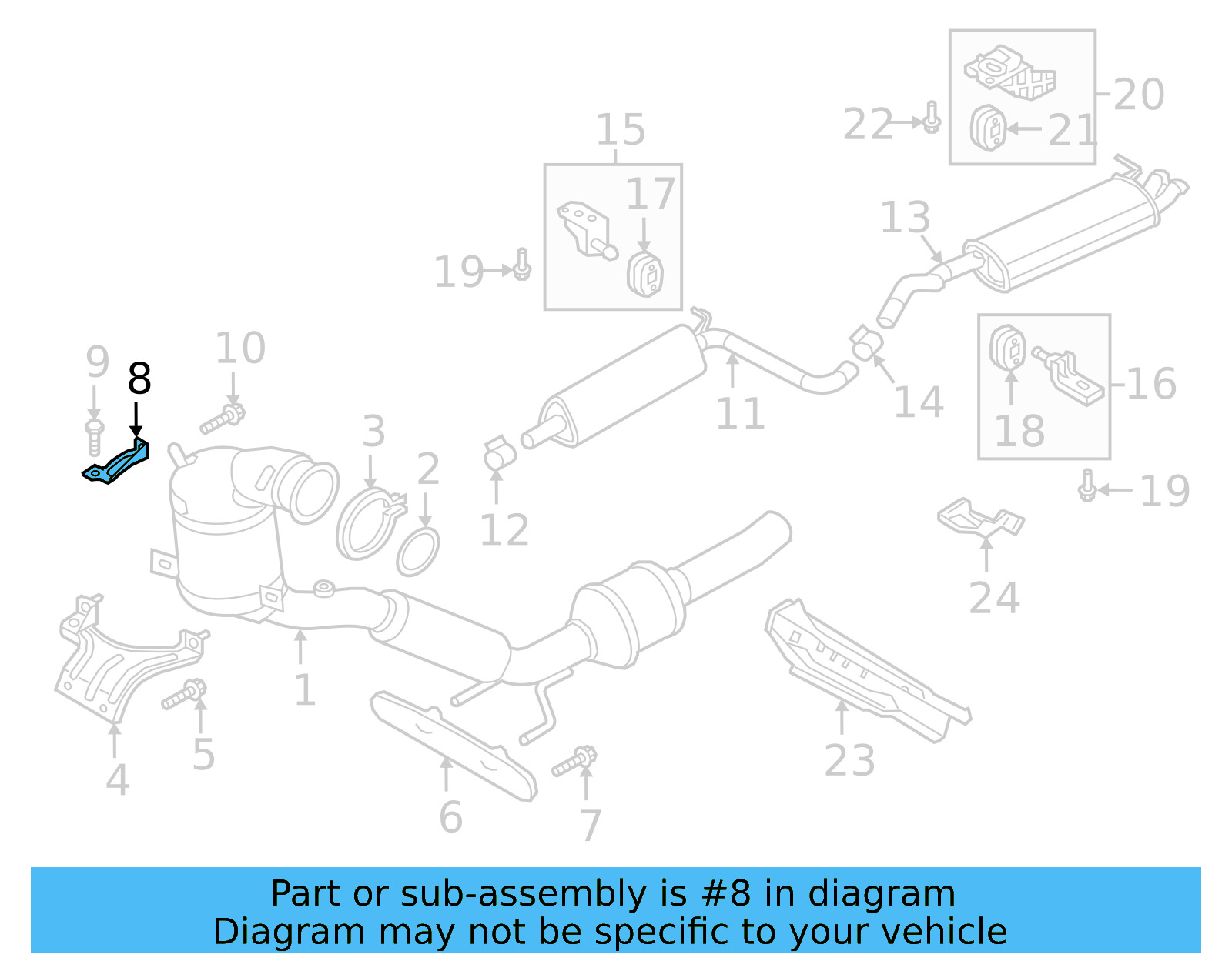 Converter & Pipe Bracket 5Q0-253-461-R - View 8