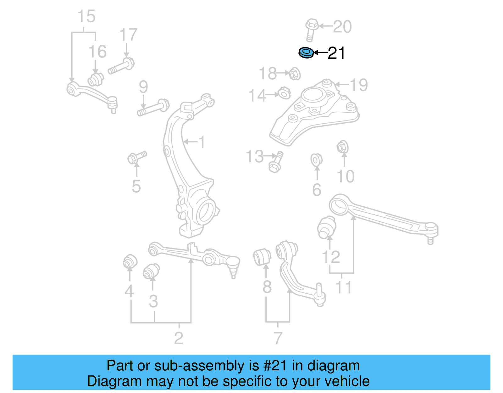 Upper Bracket Washer 3D0-412-145-A - View 4
