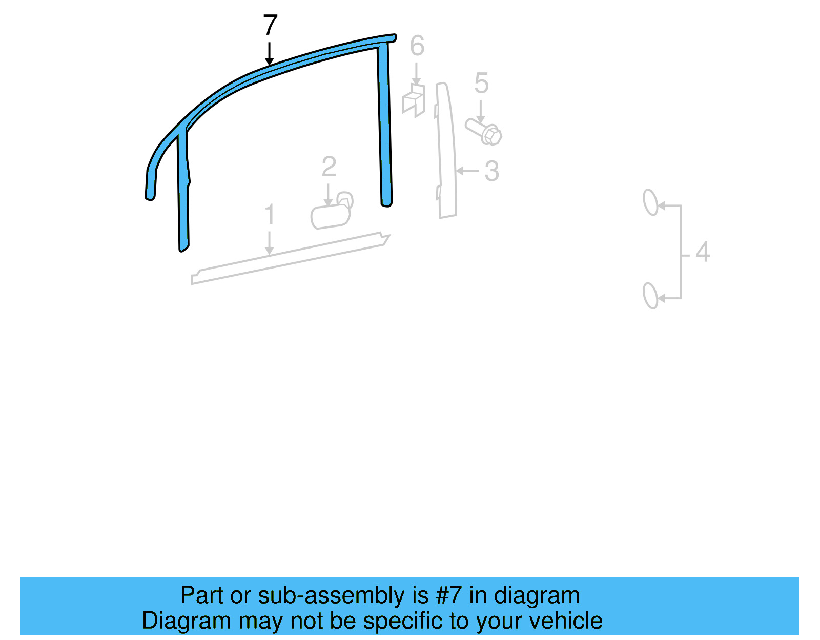 Frame Molding 1K5-837-644-B - View 2