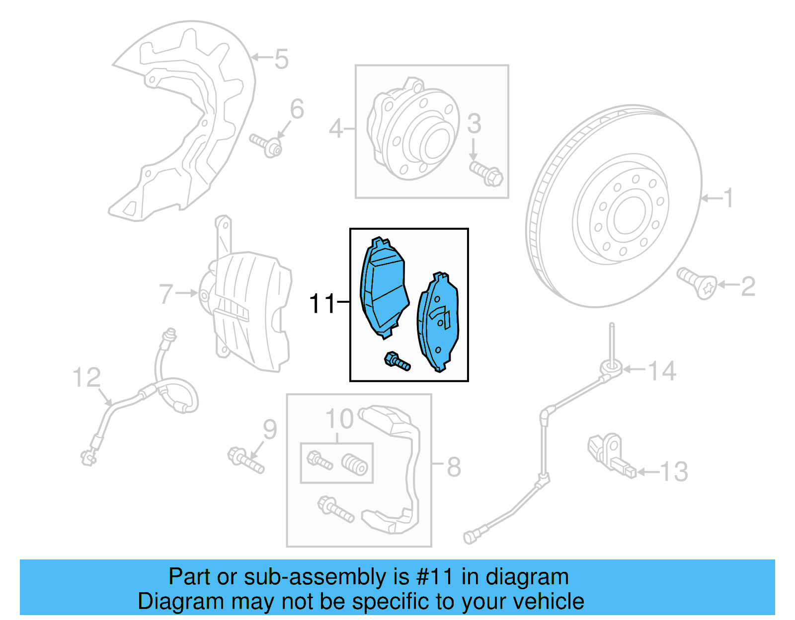 Brake Lining Front 3QF-698-151-D