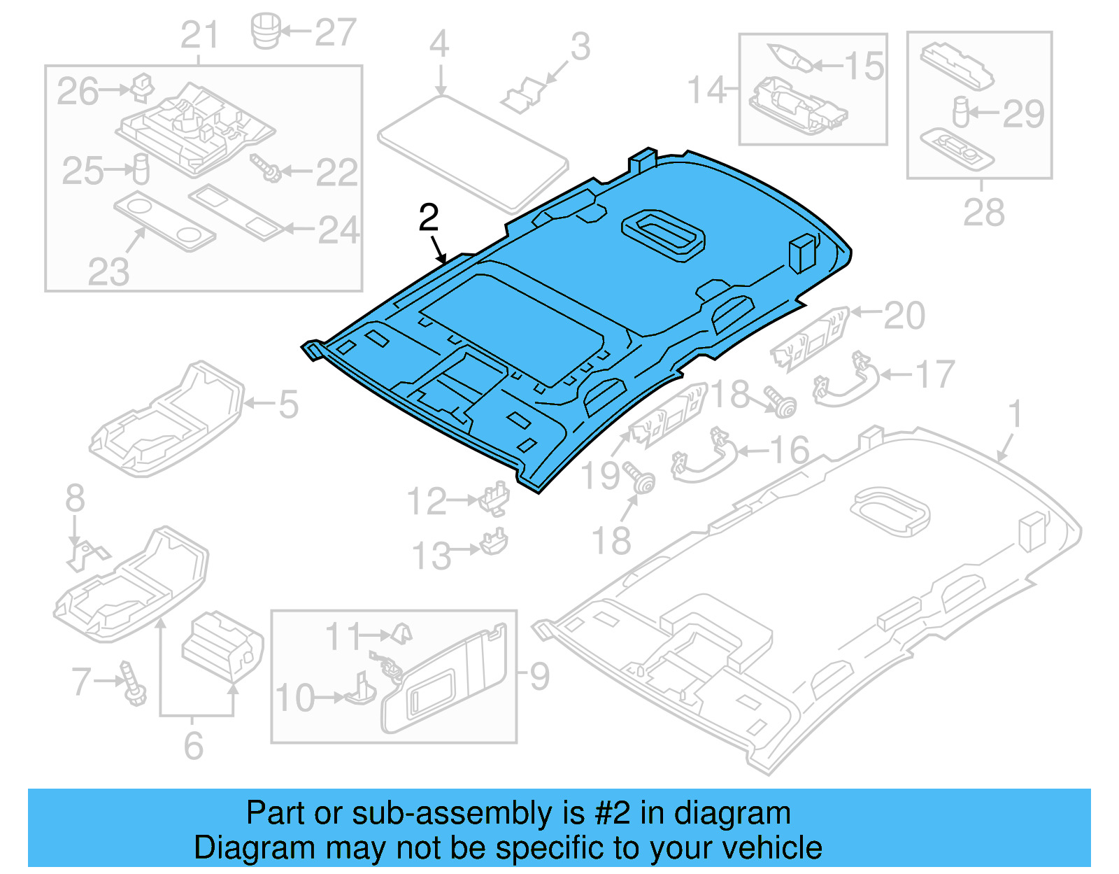 Headliner 561-867-501-T-CE6 - View 2