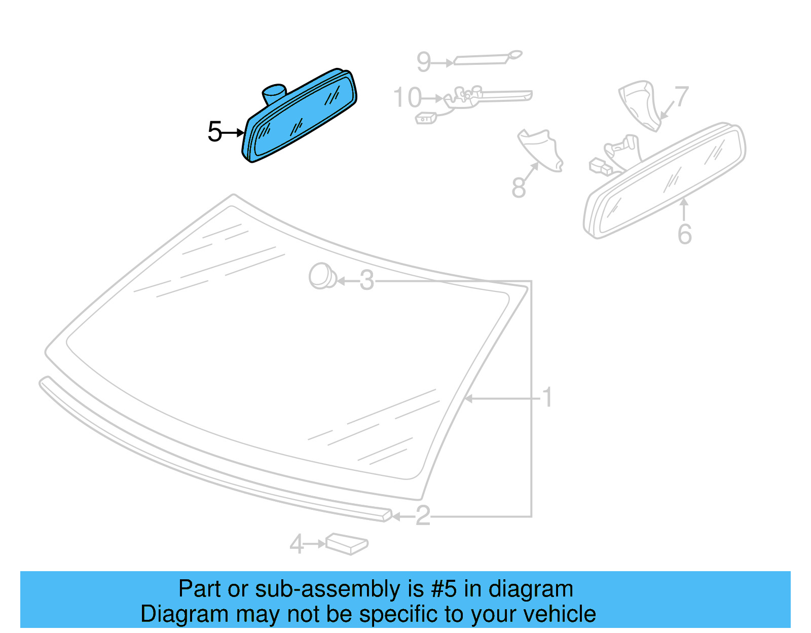Mirror Inside 3C0-857-511-J-ZLZ - View 14