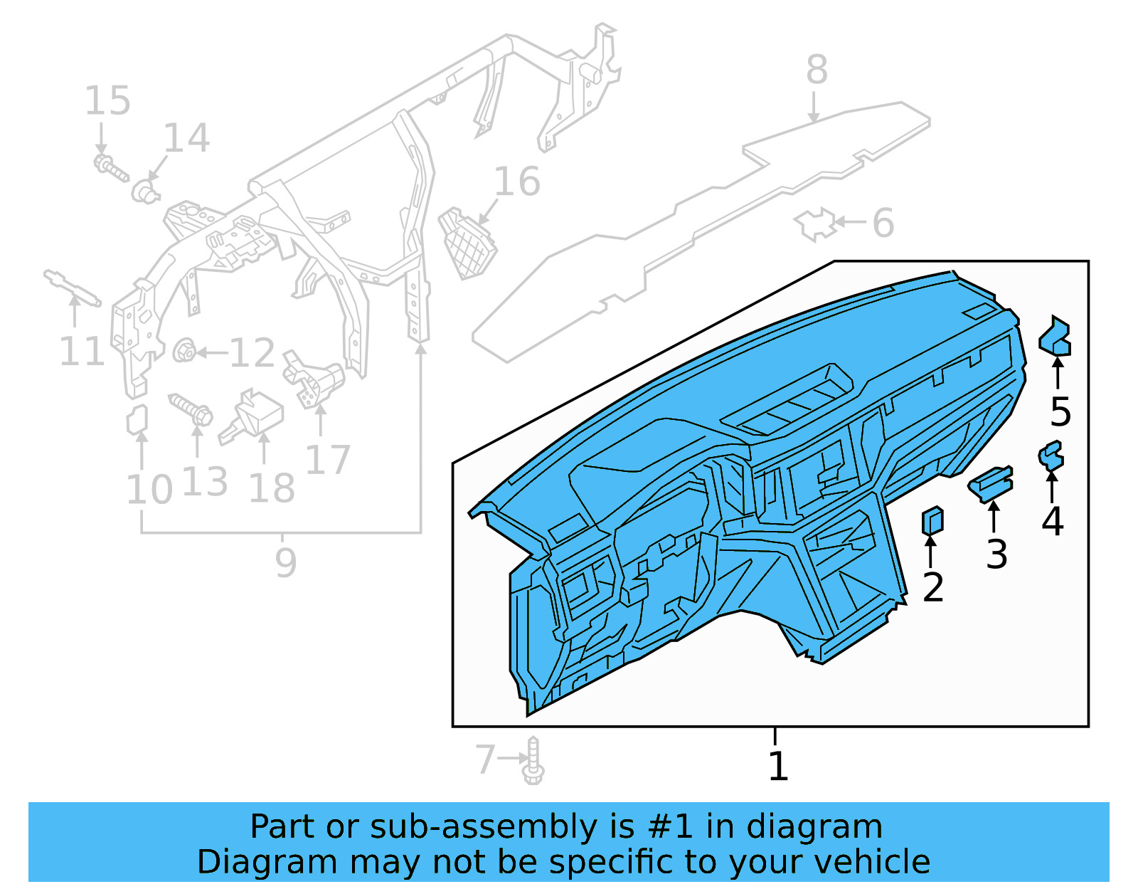 Instrument Panel 3CN-857-003-L-HKH - View 5