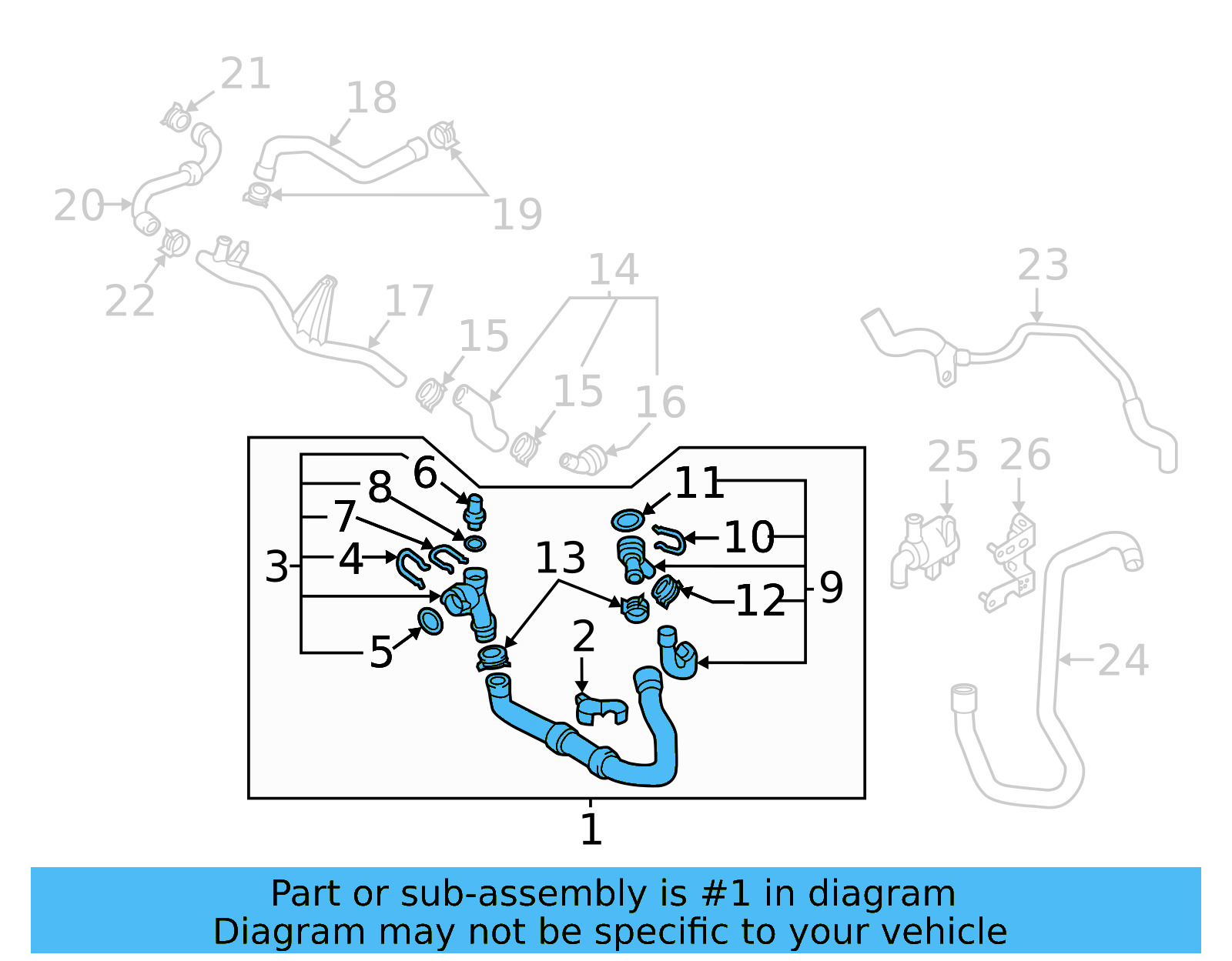 Lower Hose 3QF-122-051-A - View 6