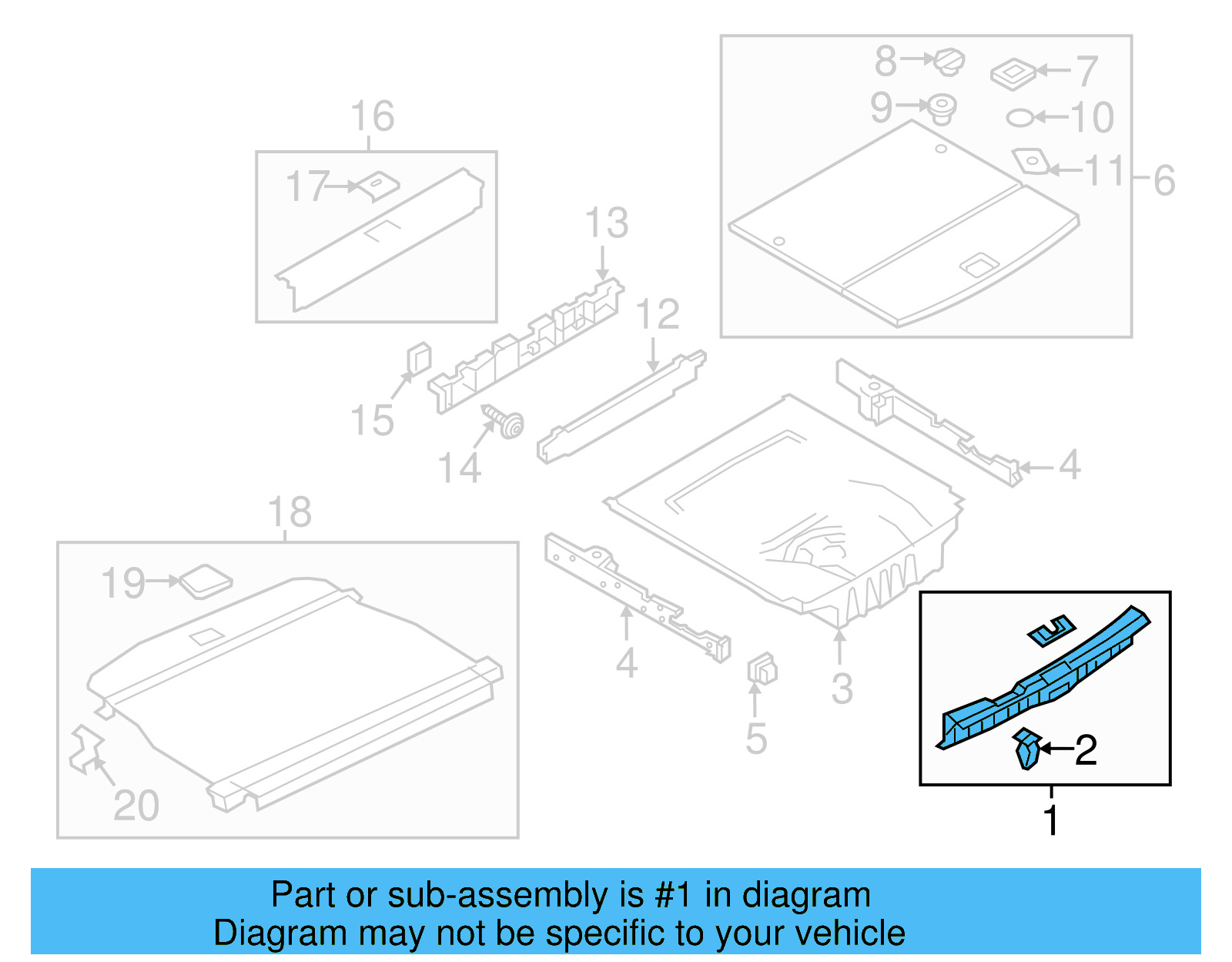 Rear Trim Panel 5G9-863-459-82V - View 4
