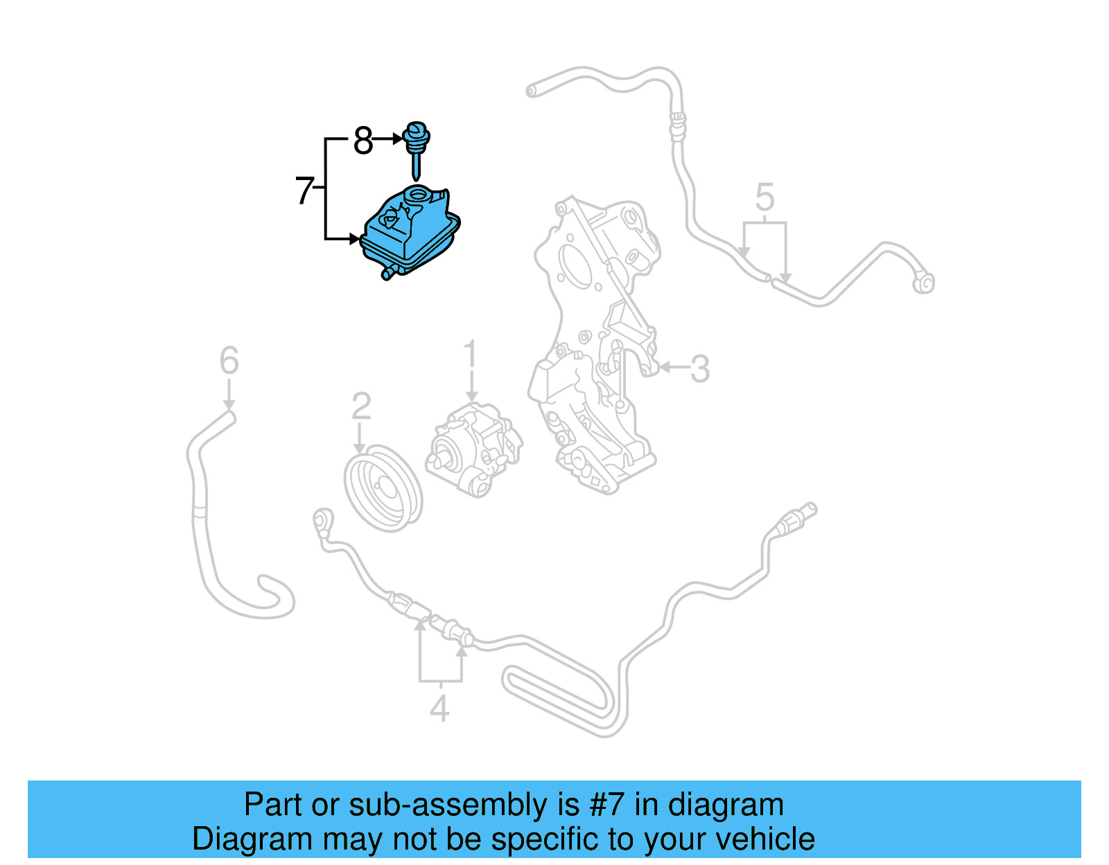 Power Steering Reservoir 1J0-422-371-C - View 6