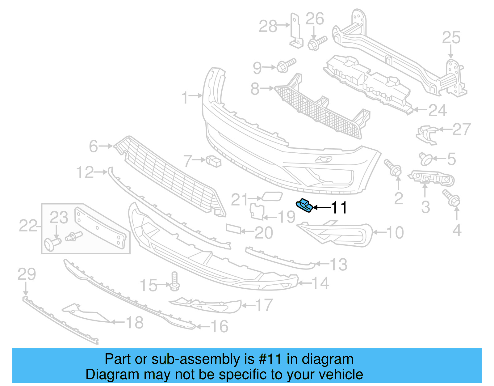 Outer Grille Cap 7P6-854-375-B-9B9 - View 13