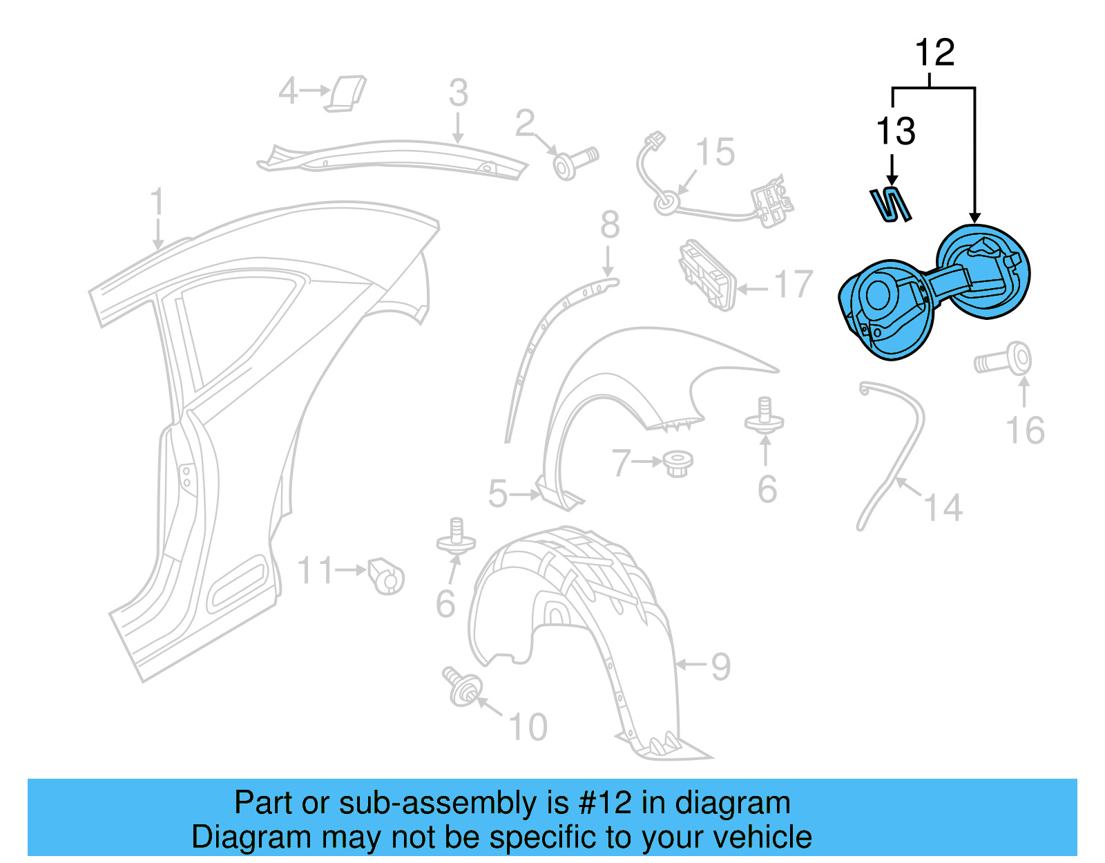 Fuel Door 5C5-809-857-N - View 12