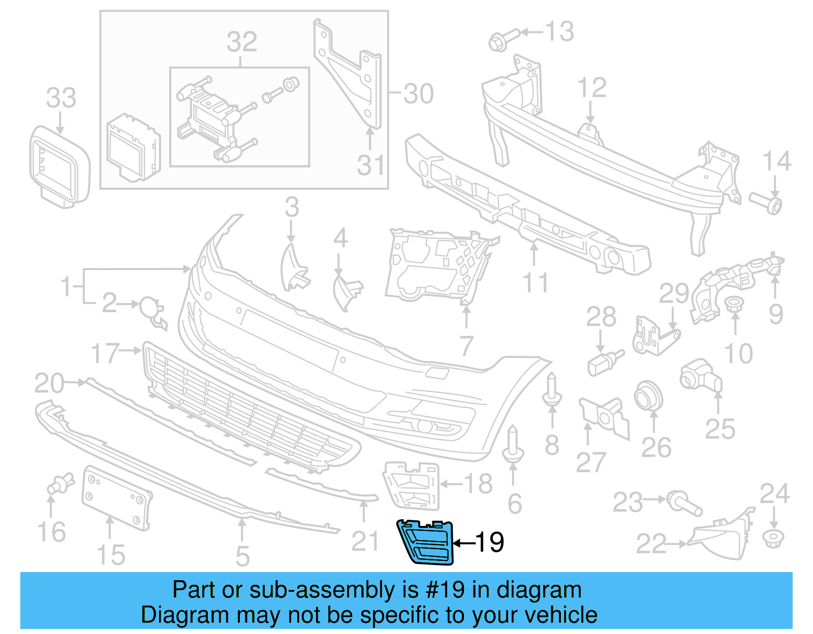 Outer Grille 5G0-853-665-H-041 - View 6