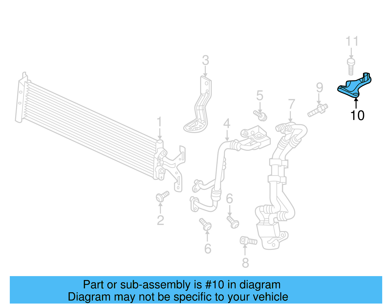 Automatic Transmission Oil Cooler Hose Adapter 09P-321-343-C - View 10