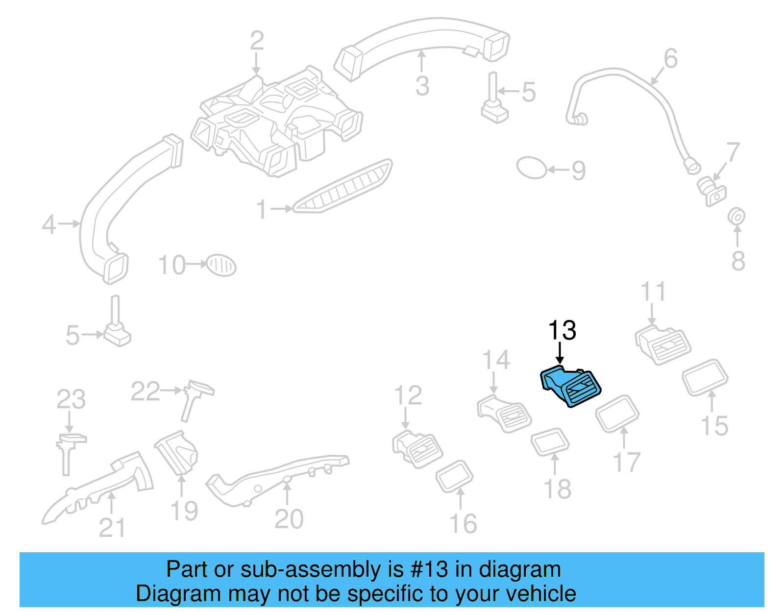 Vent Louver 7P1-819-727-A-UBN - View 4