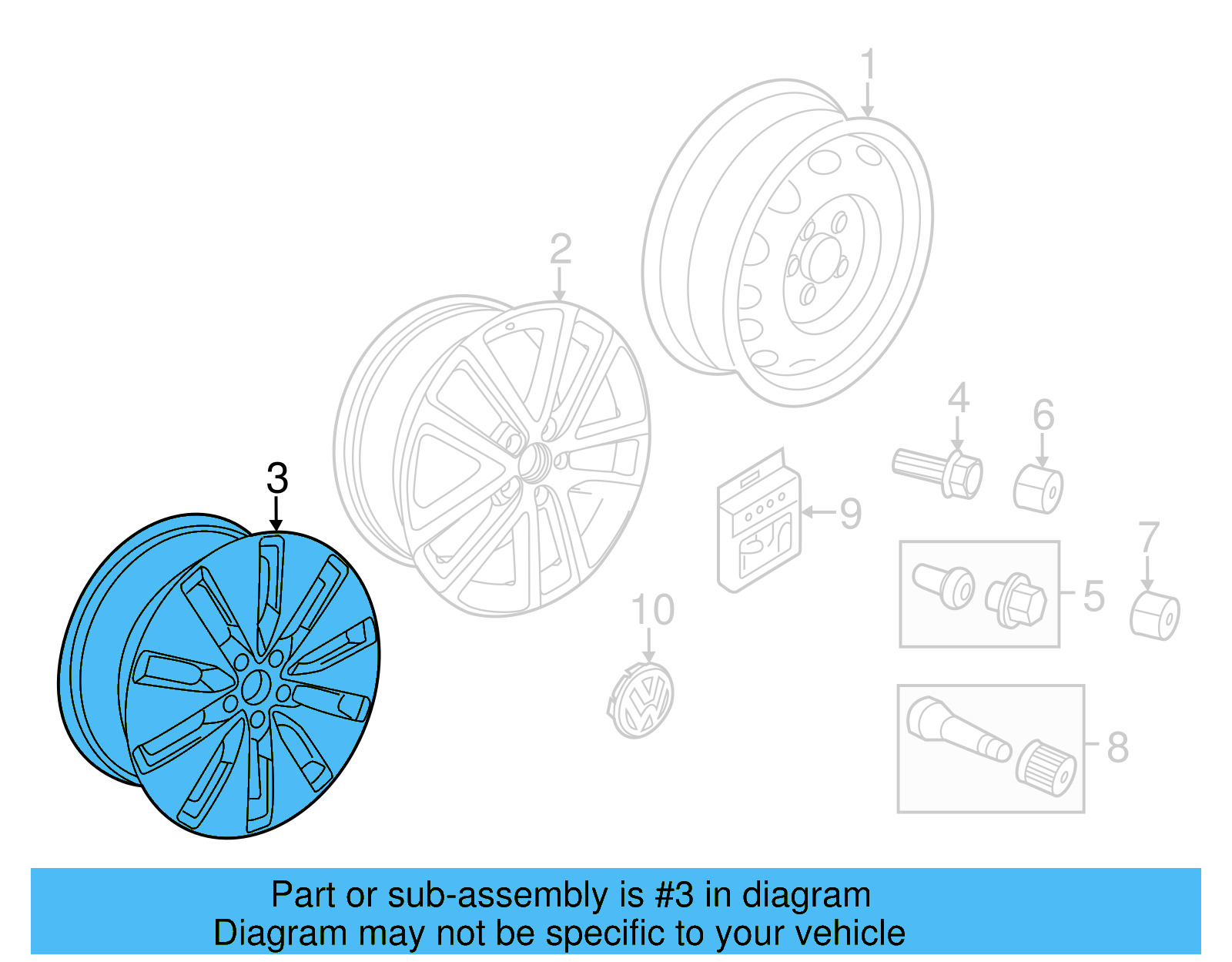 Wheel, Alloy 5C0-601-025-L-FZZ - View 11